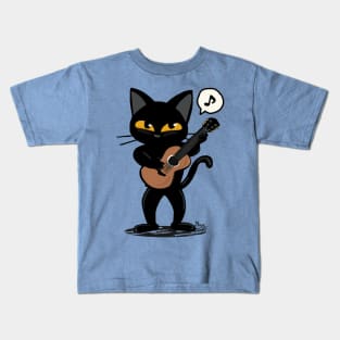 Cat guitar Kids T-Shirt